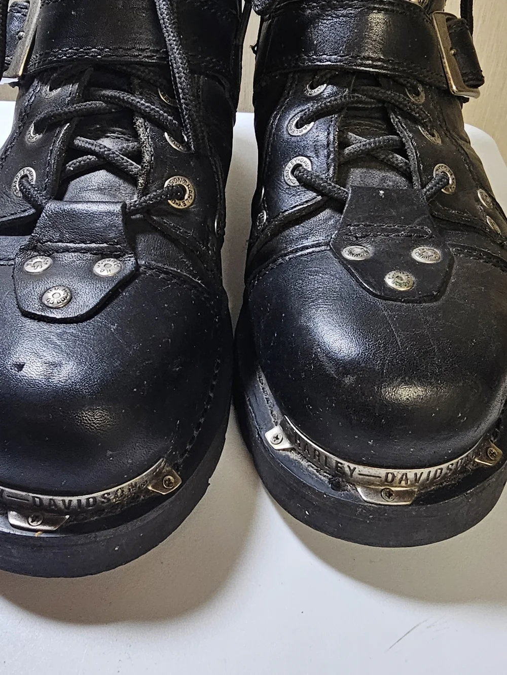 Vintage Harley Davidson USA Steel Toe Biker Boots Mens 8.5 Leather